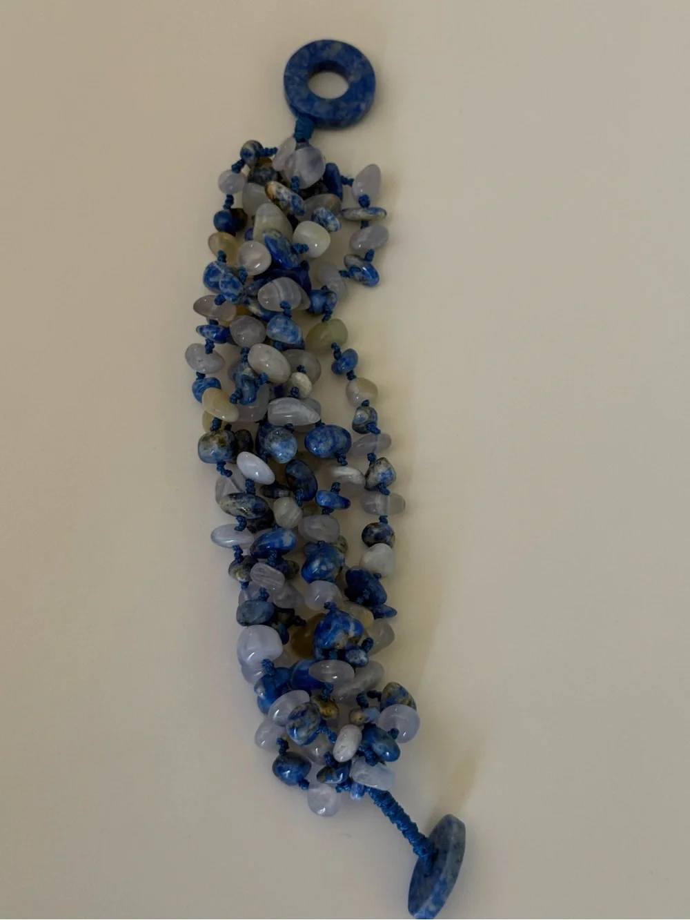 Sajen 925 Sterling silver Blue Cluster Beaded Bracelet